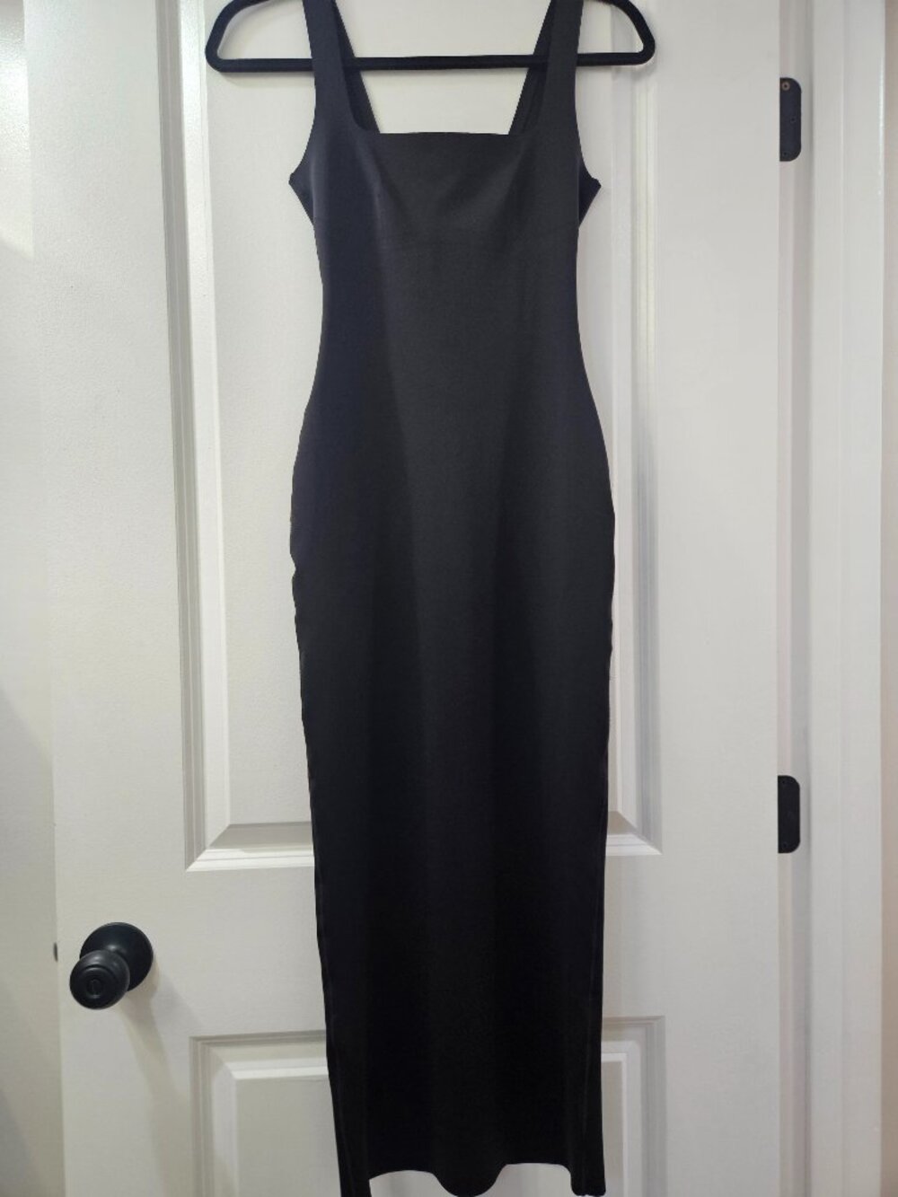 Zara Women's Black Bodycon Midi Dress Sleeveless Bustier Seam NWT